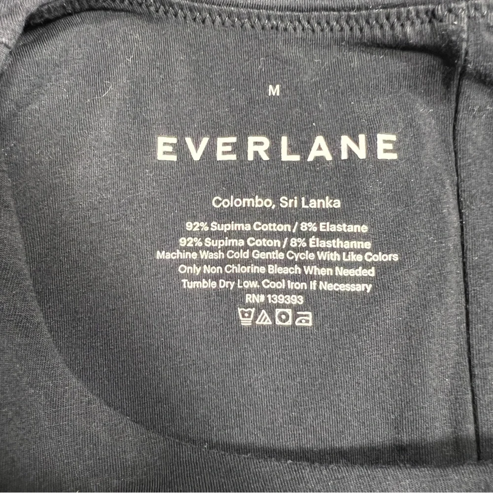 Everlane Black Short-Sleeve Crew Neck Bikini Bodysuit, Size Medium - Picture 6 of 6